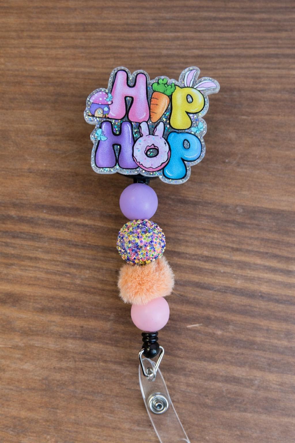 Hip Hop Spring Easter Bunny Badge Reel