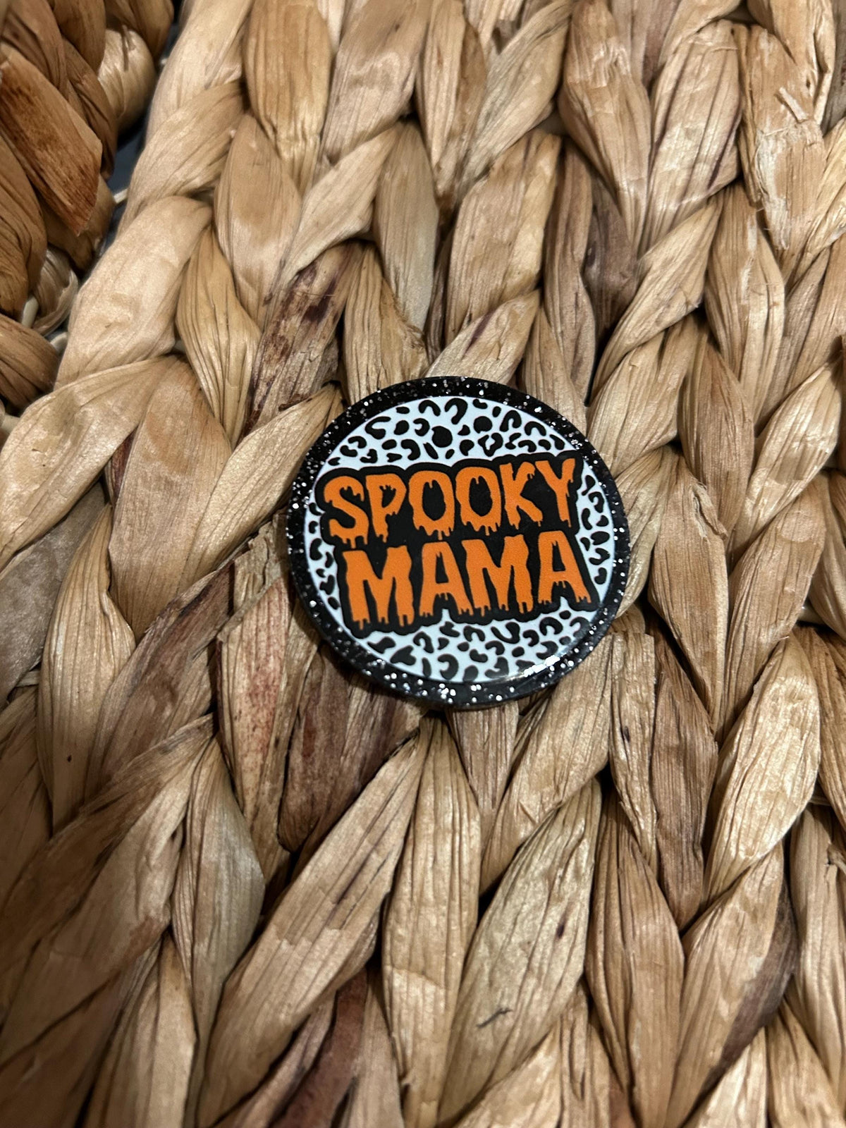 Spooky Mama Magnet | Handmade Acrylic Glitter Kitchen Decor