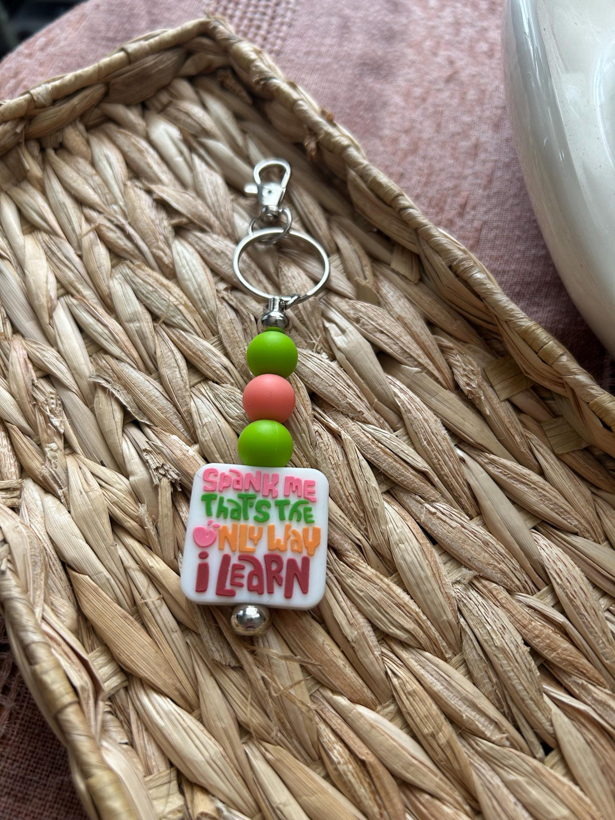 Handmade Beaded Keychain, Adult Humor Statement Charm, Bachelorette Party Accessory