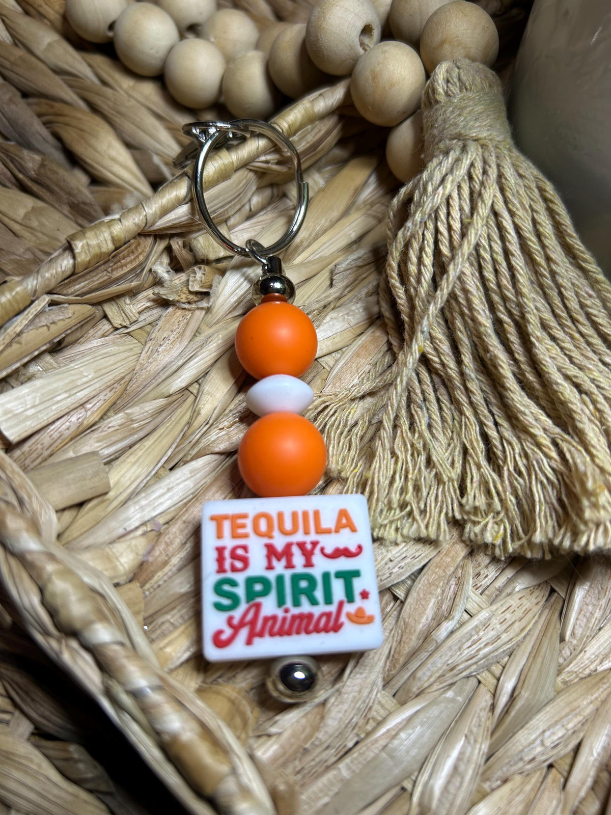 Tequila Is My Spirit Animal Keychain