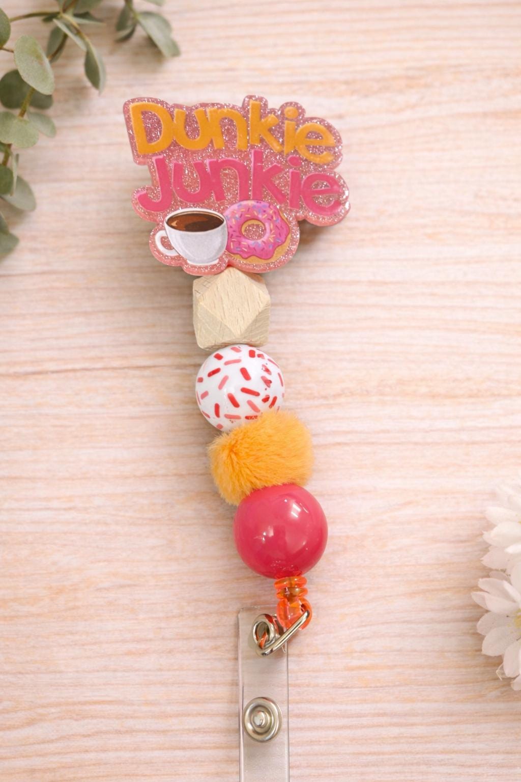 Dunkie Junkie Coffee Badge Reel