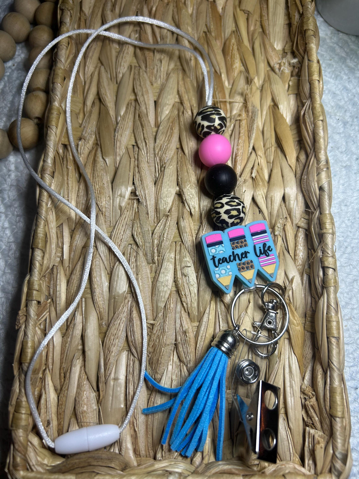 Teacher Beaded Lanyard Teacher Appreciation Gift