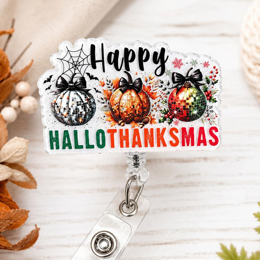 Happy Hallothanksmas Badge Reel | Festive Holiday Pumpkins