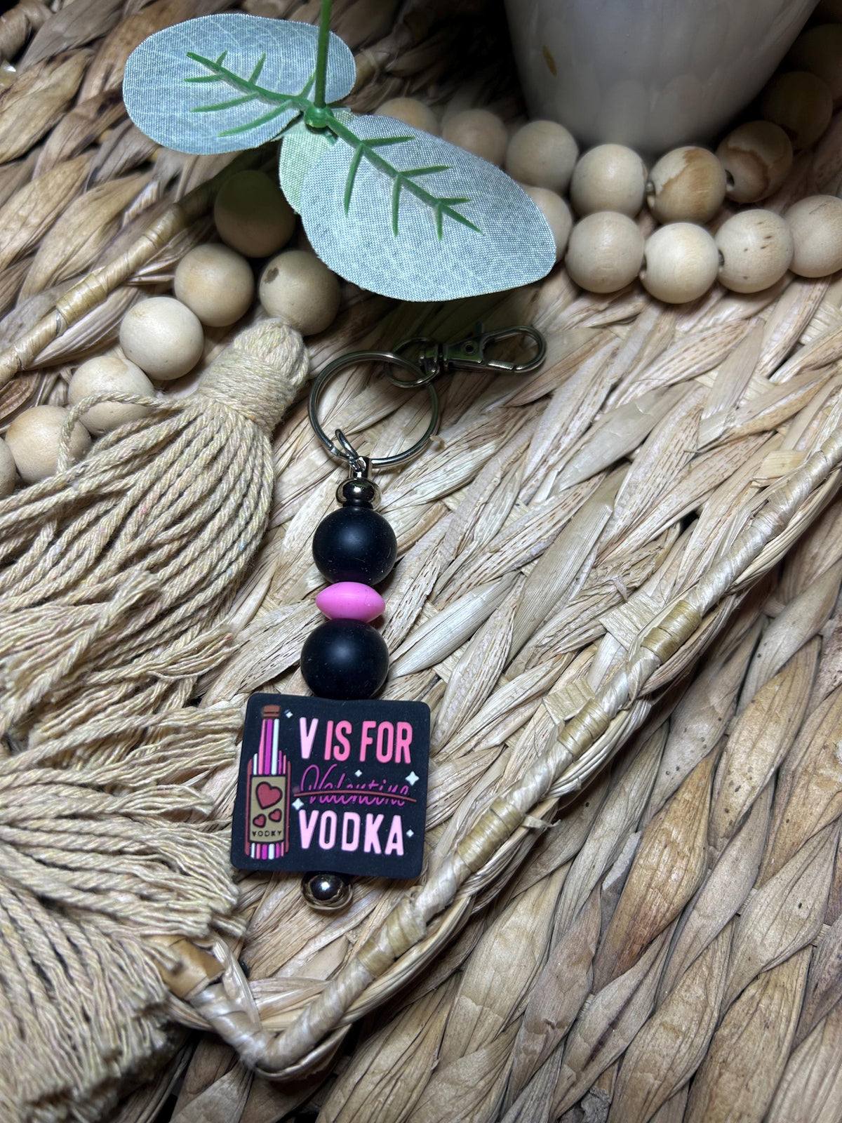V Is For Vodka Keychain