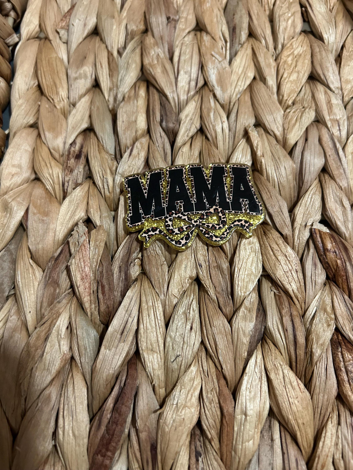 Mama Magnet | Handmade Acrylic Glitter Fridge Decor, Locker Accessory