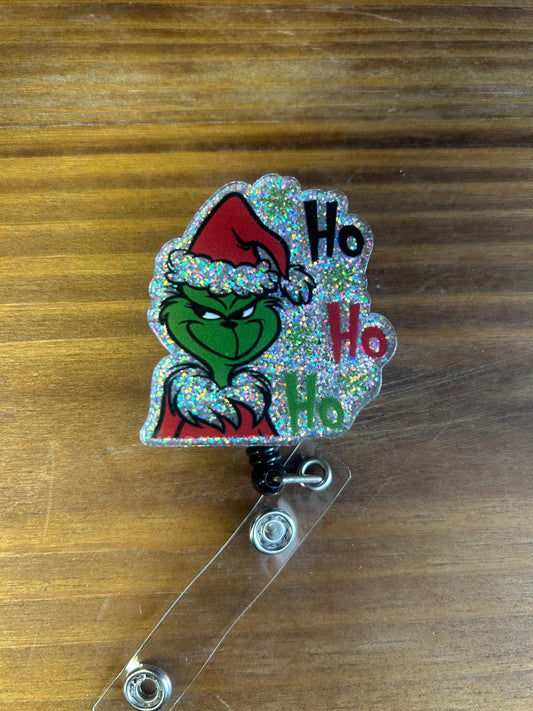 Green Christmas Badge Reel