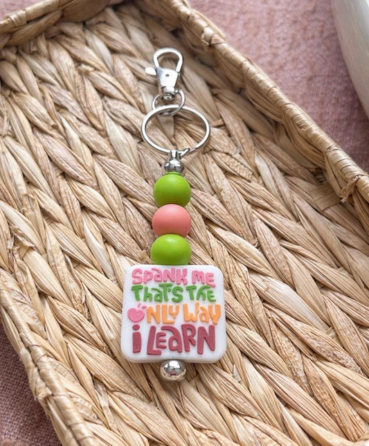 Handmade Beaded Keychain, Adult Humor Statement Charm, Bachelorette Party Accessory