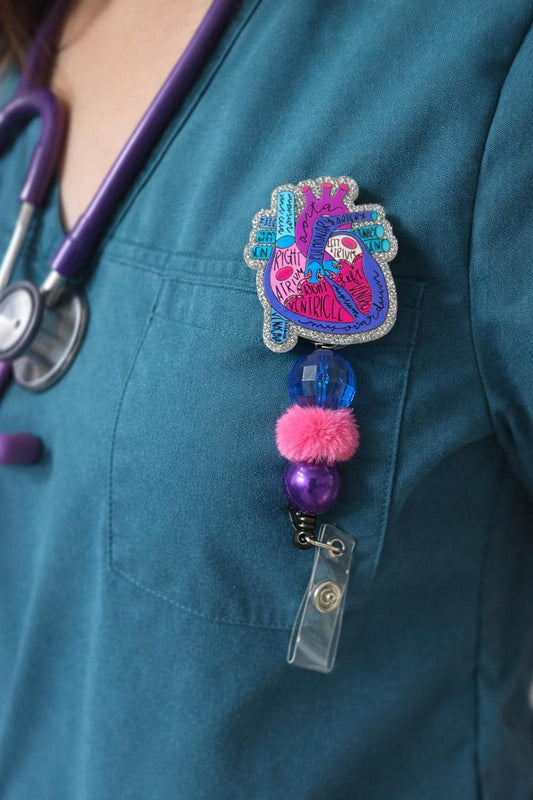 Cardiology Heart Anatomy Badge Reel
