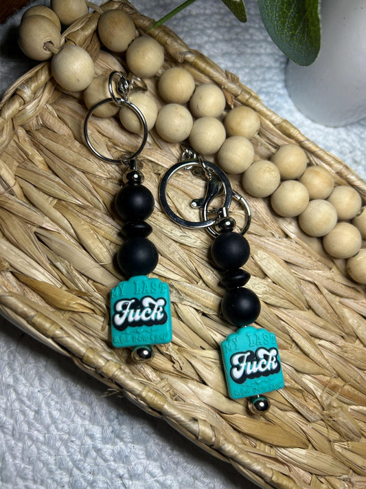 Beaded Keychain, Dark Humor, Sarcastic, Adult Gift, Handmade Accessory