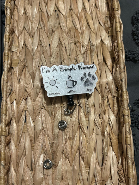 Sunshine Coffee and Dogs Badge Reel