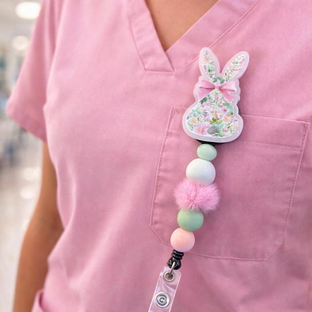 Spring Easter Bunny Badge Reel