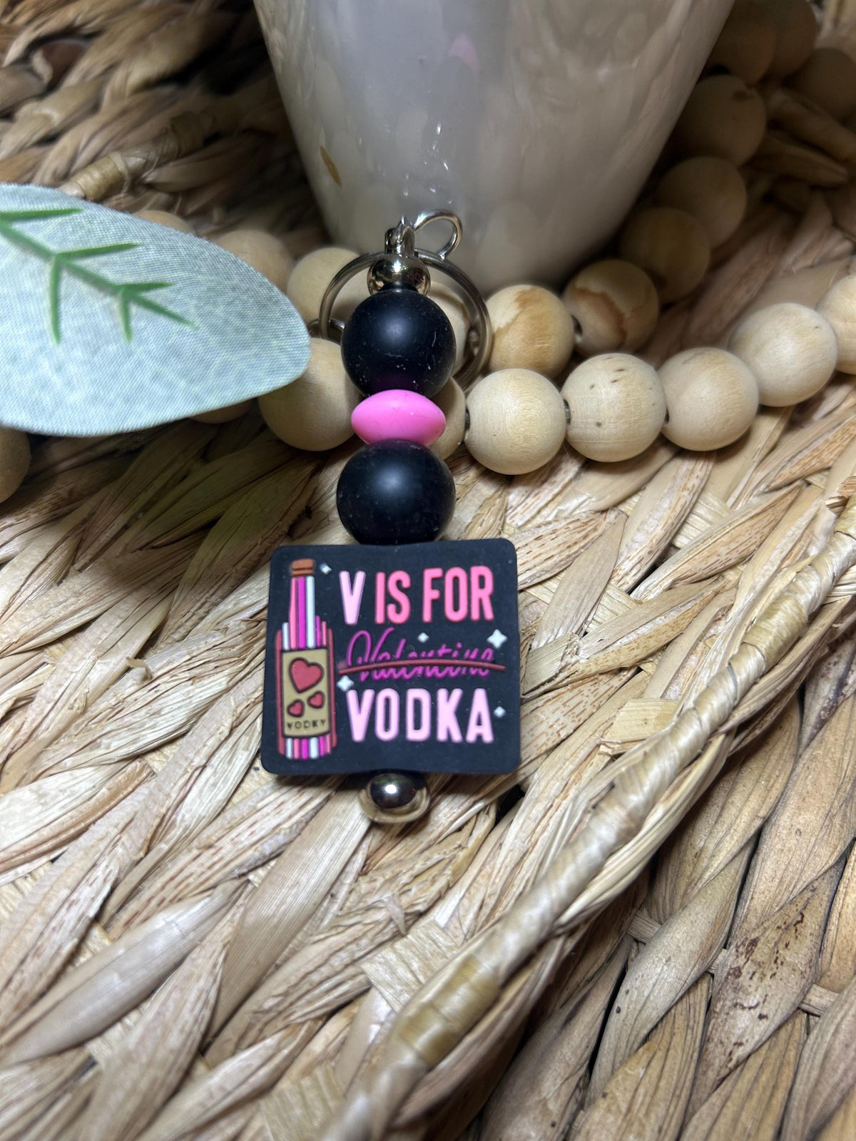 V Is For Vodka Keychain