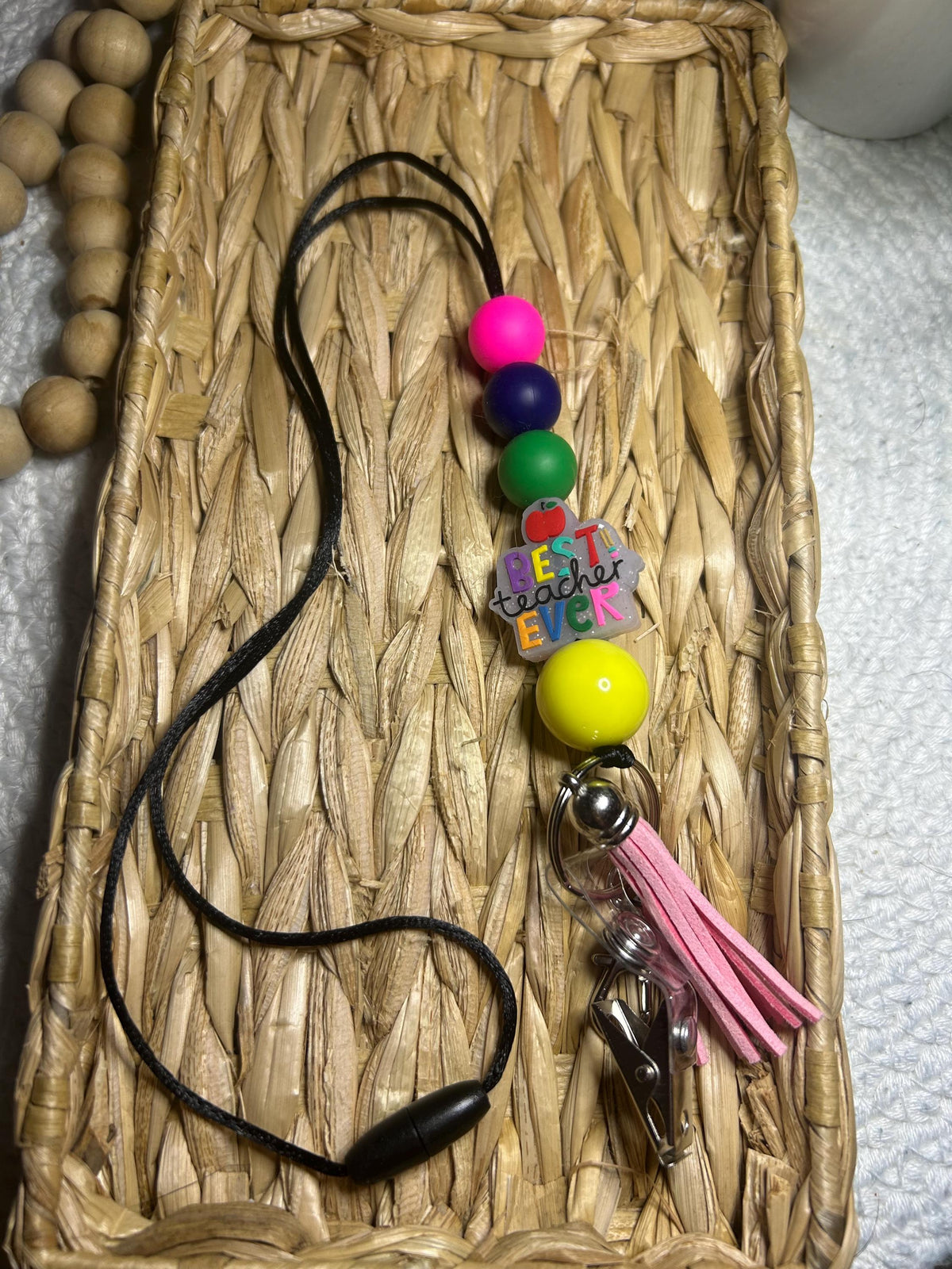 Teacher Beaded Lanyard Teacher Appreciation Gift