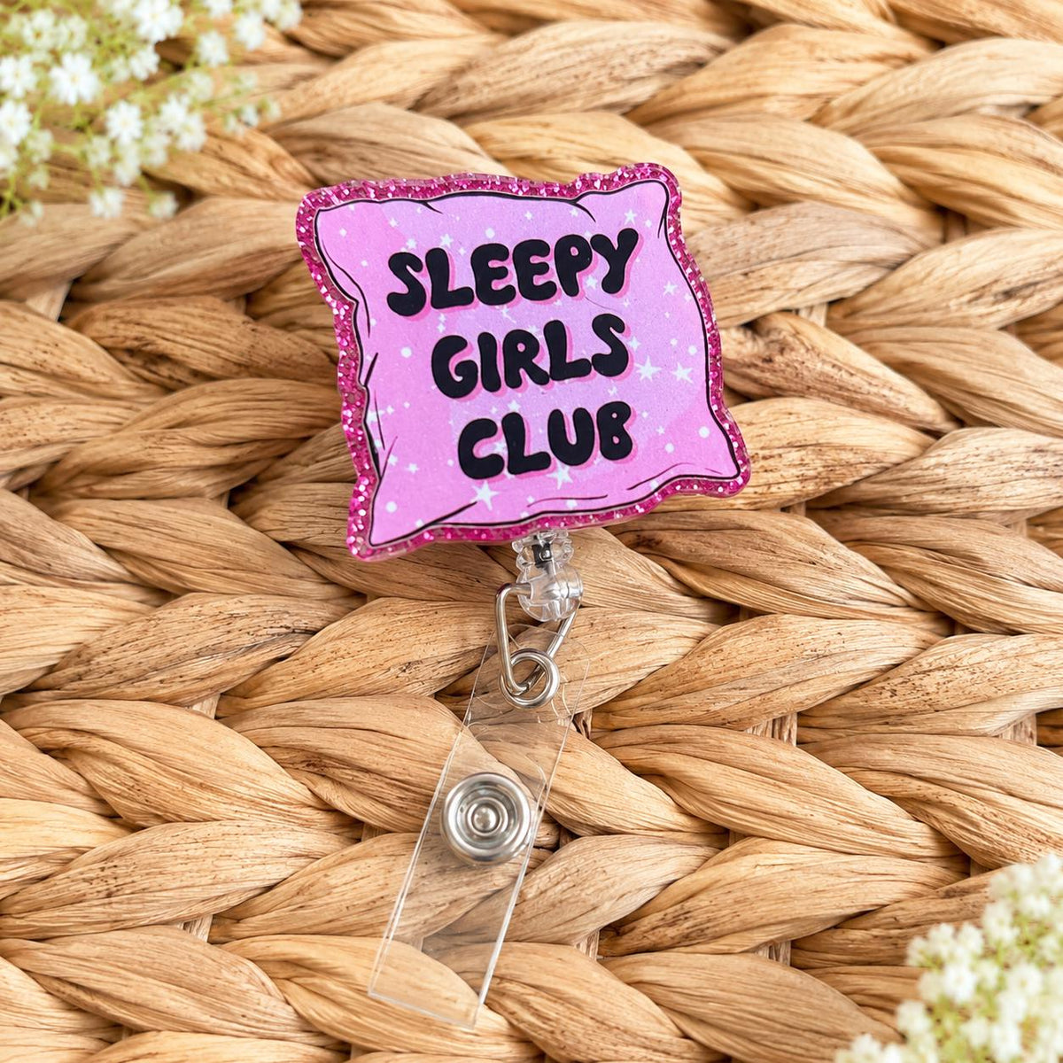 Sleepy Girls Club Badge Reel