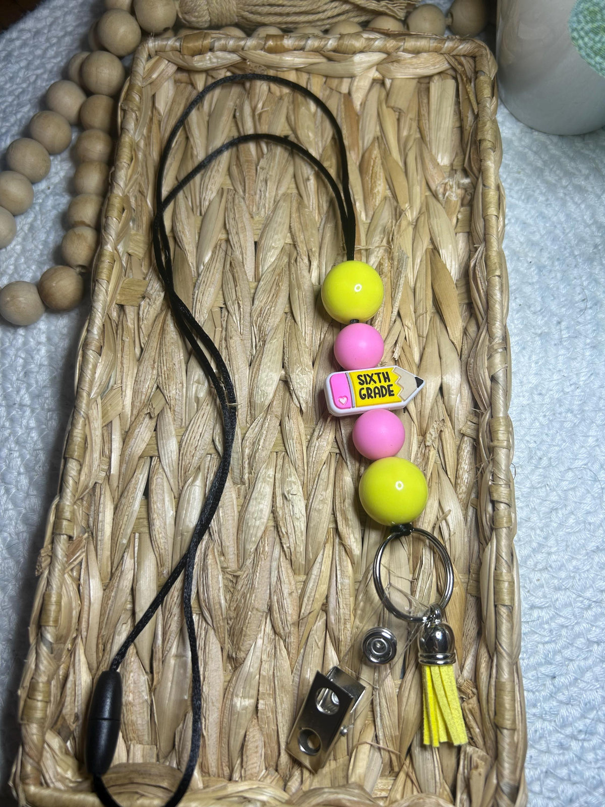 Teacher Beaded Lanyard Teacher Appreciation Gift