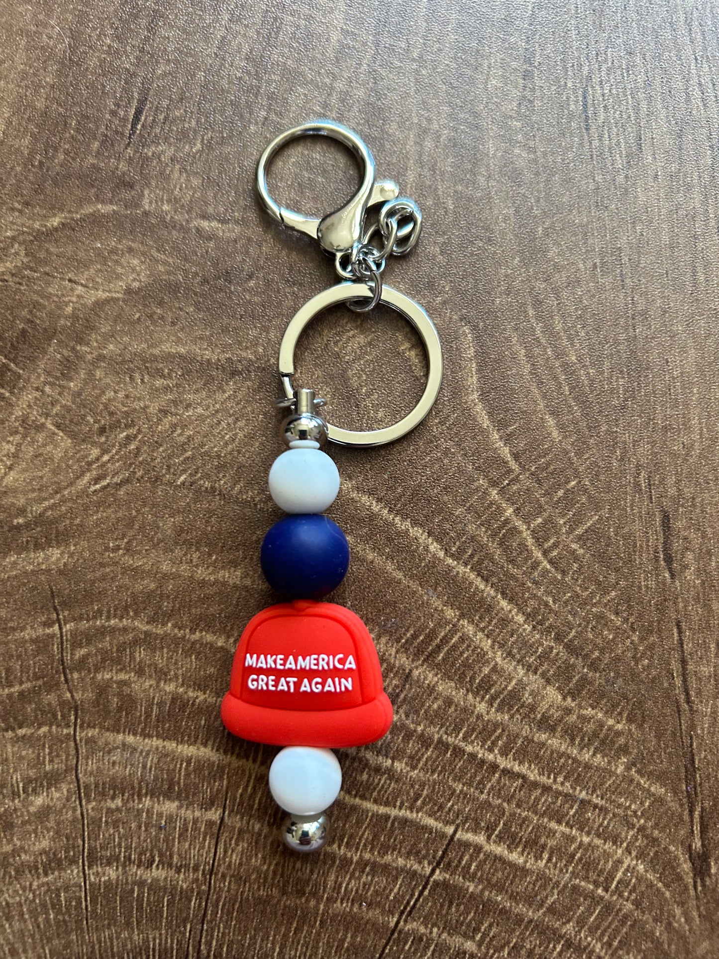 Trump Beaded Keychain 