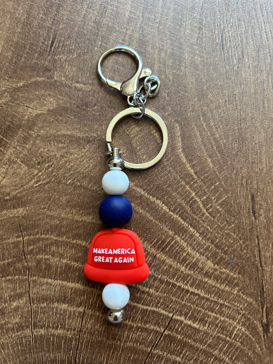 Trump Beaded Keychain 