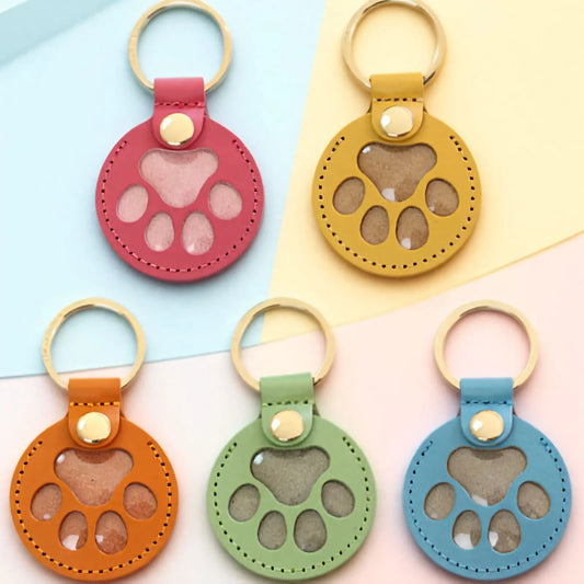 Memorial Pet Hair Collector Keychain - Round