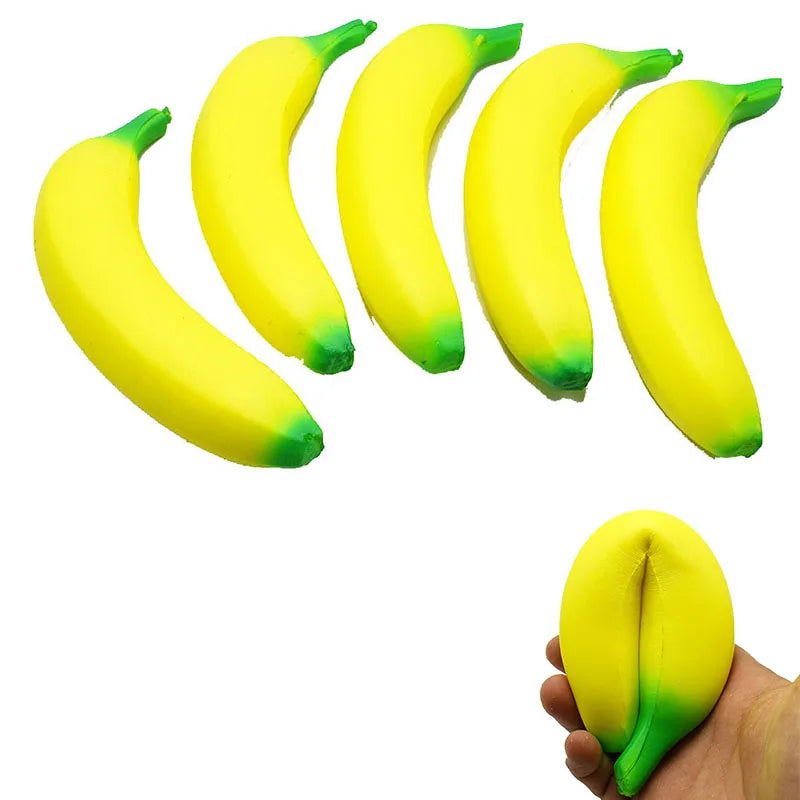 Banana Squishy Toys Slow Rising Jumbo Squishy Fruit Squeeze Toy Funny Stress Reliever Reduce Pressure Prop