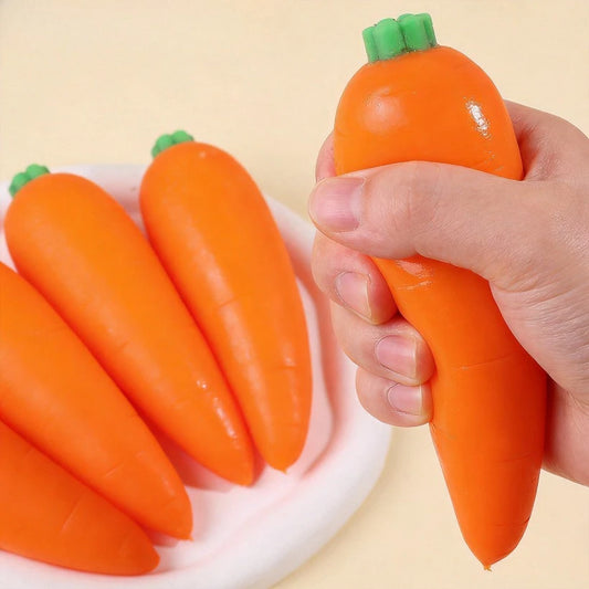 Carrot Stretch Squeeze Toy Soft Elastic Stress Relief Fidget Pinch Music Release Toy Sensory Decompression for Adults