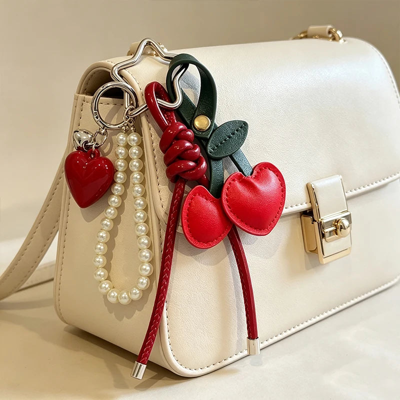 Cherry Bag Charm Keychain