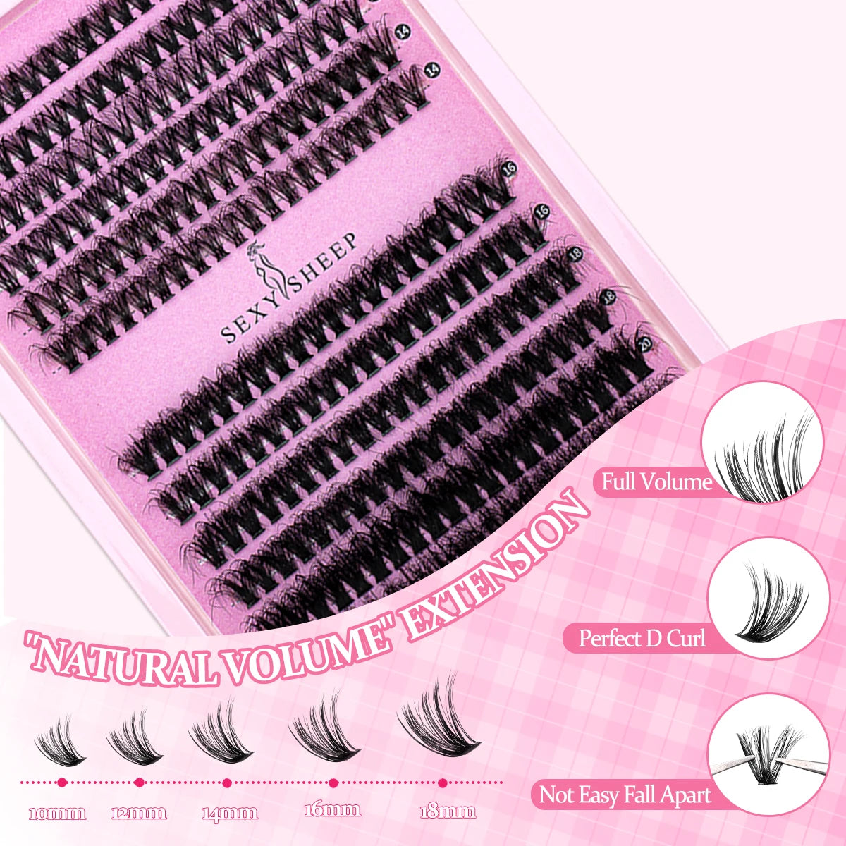 Clusters Eyelash Extensions With Lash Glue