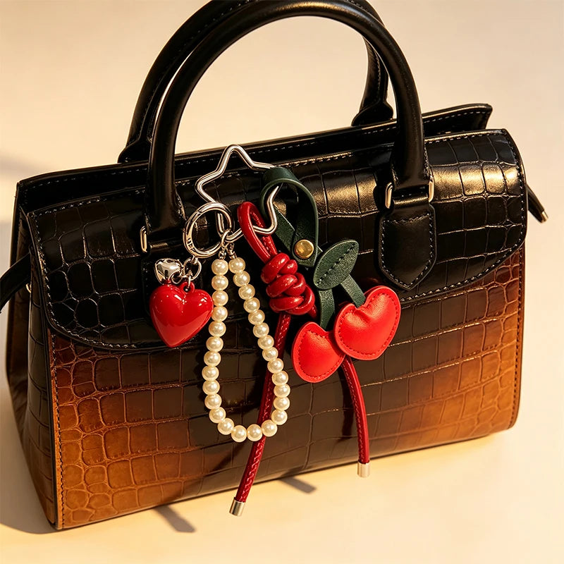 Cherry Bag Charm Keychain