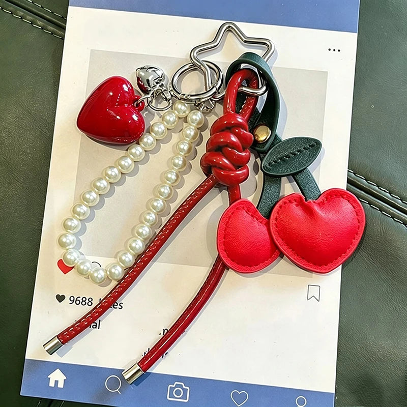 Cherry Bag Charm Keychain