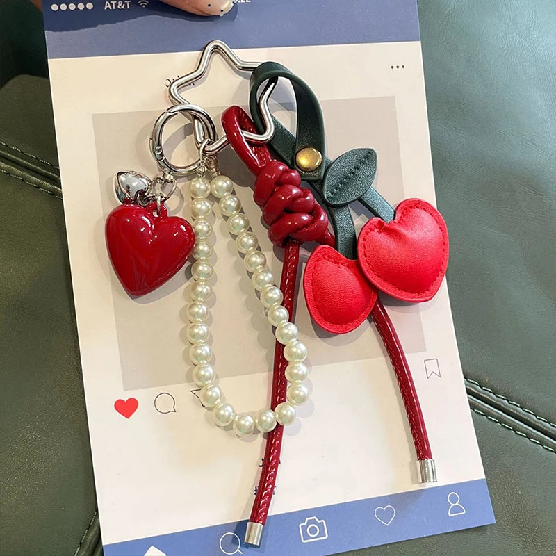 Cherry Bag Charm Keychain