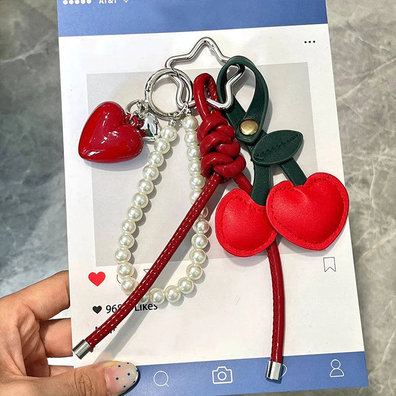 Cherry Bag Charm Keychain