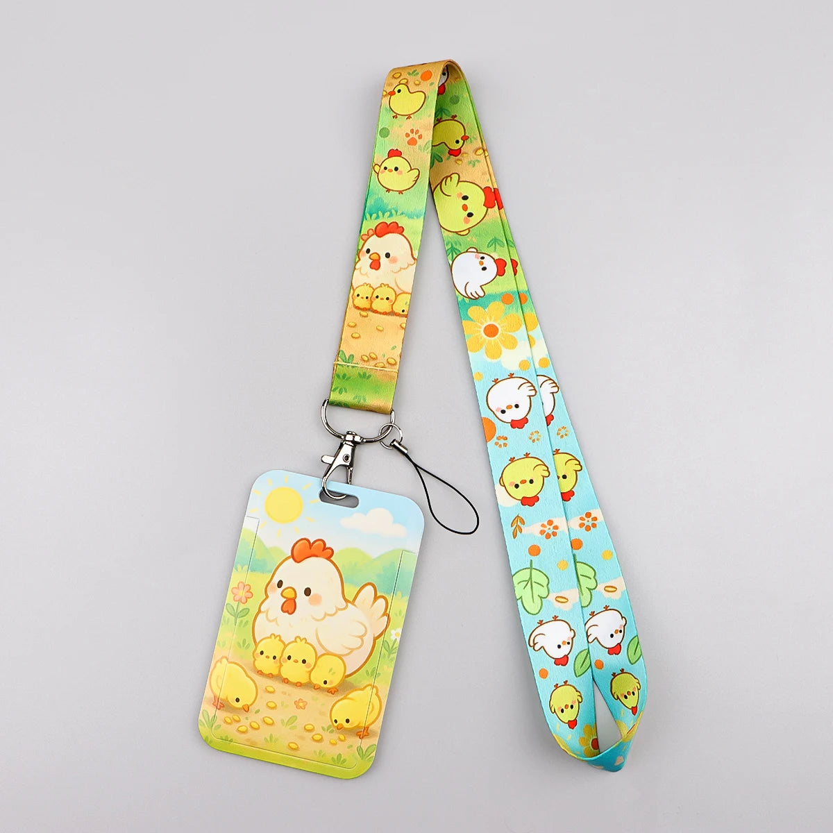 Colorful Art Lanyard With Card Holder Diverse Creative Pattern ID Badge Strap Portable Name Card Protector Fashion Accessory