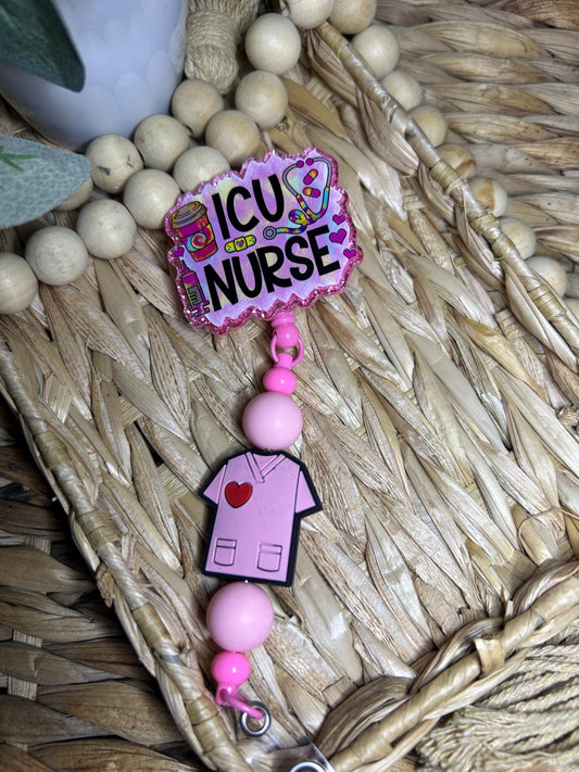ICU Nurse Badge Reel