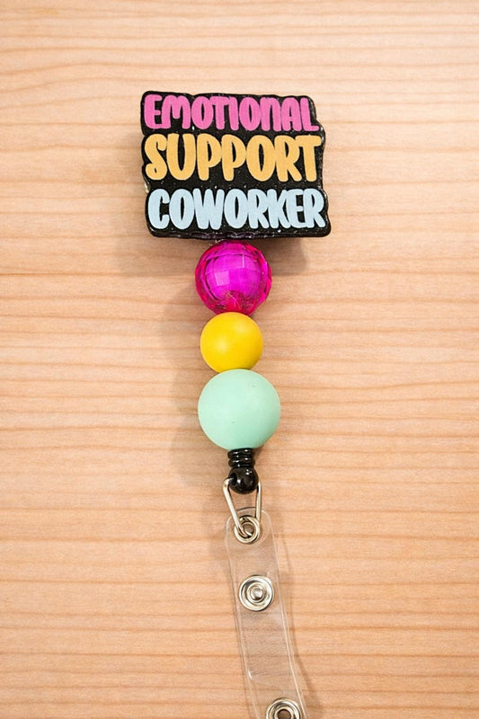 Emotional Support Coworker Badge Reel