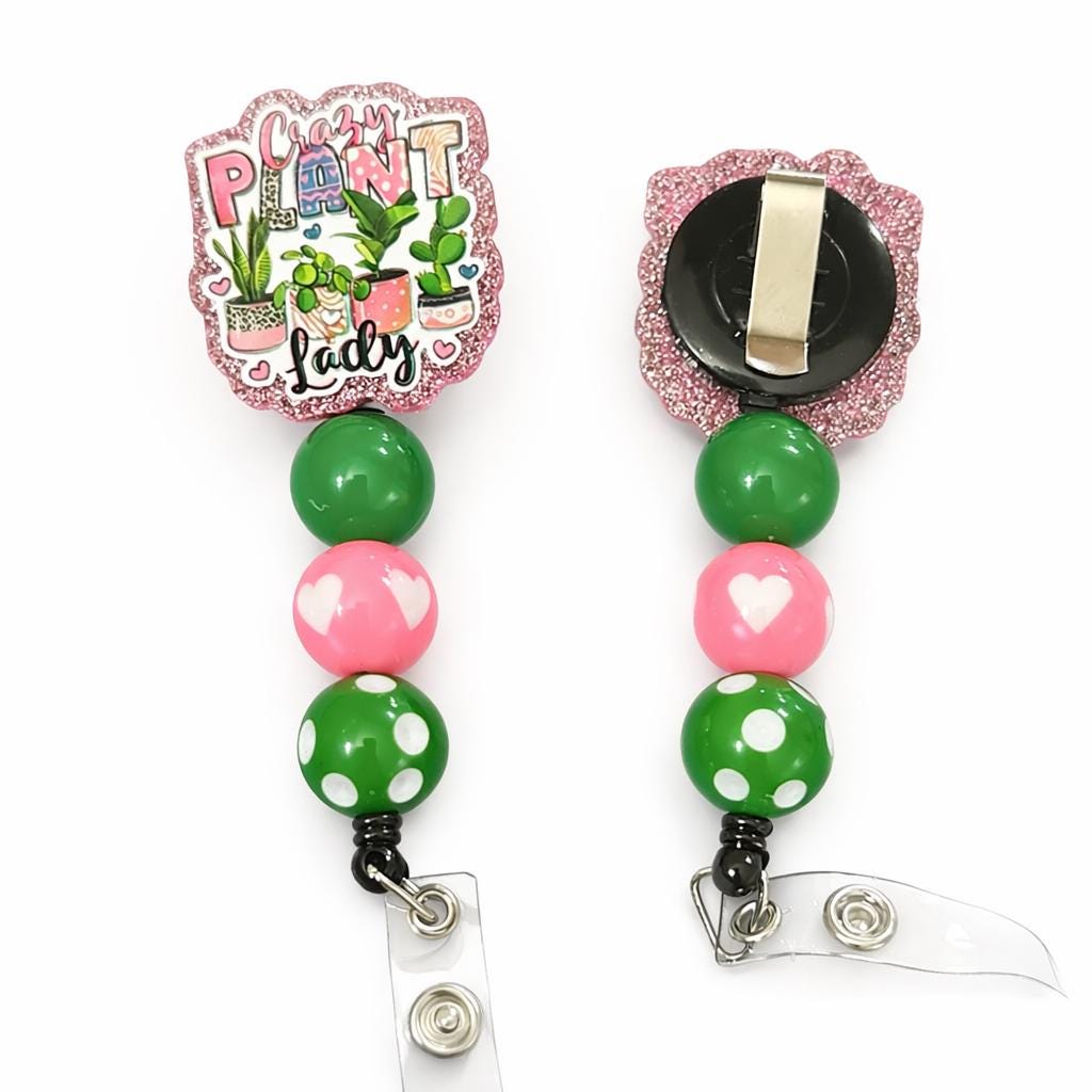 Crazy Plant Lady Badge Reel