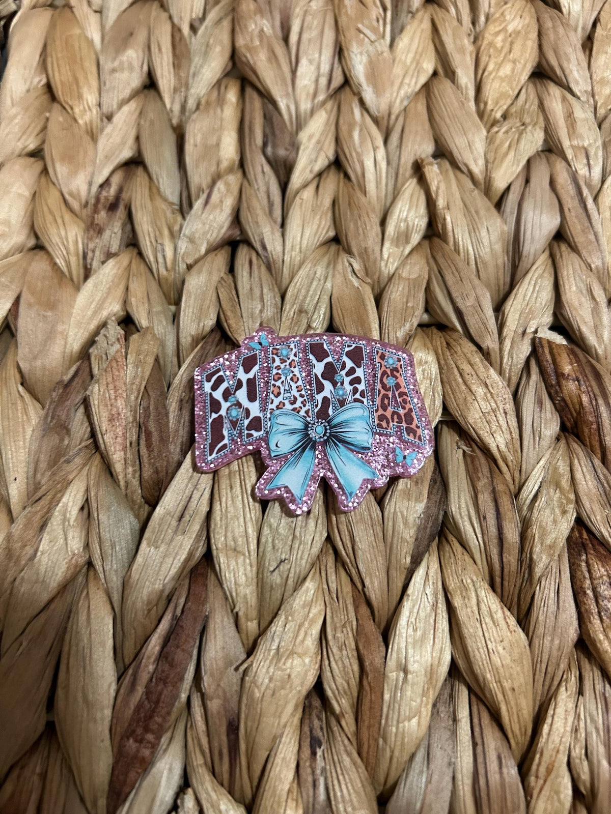 Mama Magnet | Handmade Acrylic Glitter Fridge Decor, Locker Accessory