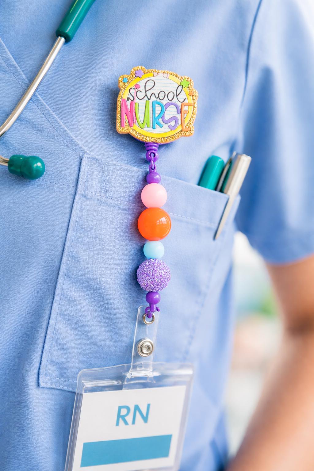 School Nurse Badge Reel