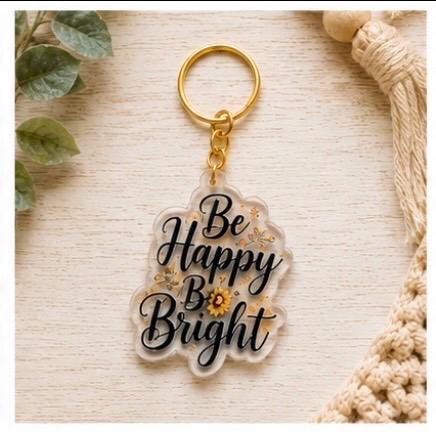 Sunflower Acrylic Keychain | 2D One-Sided Acrylic Keychain | Sunflower Gift | Floral Keychain | Cute Backpack Charm | Boho Keychain | Summer
