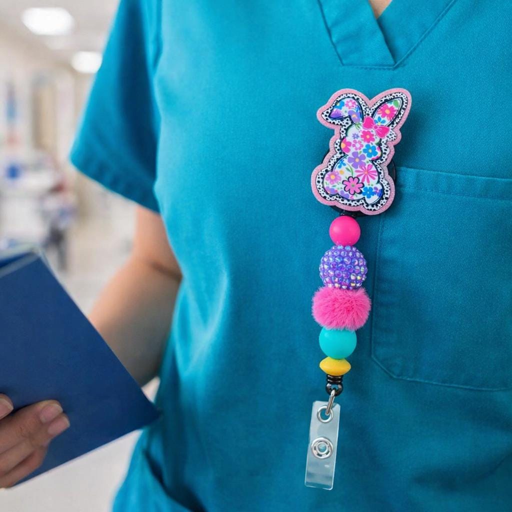 Spring Easter Bunny Badge Reel