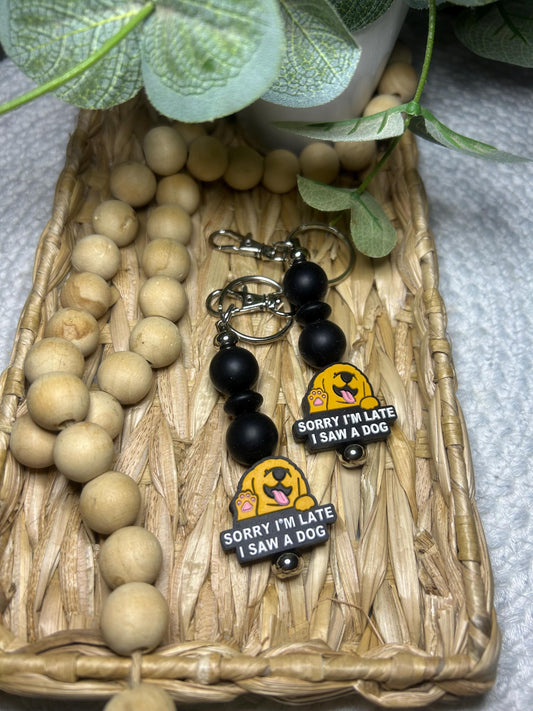 Handmade Dog Lover Keychain, Silicone Beads, Dog Mom Gift, Pet Accessory