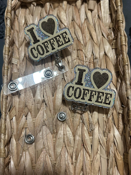 I Love Coffee Badge Reel