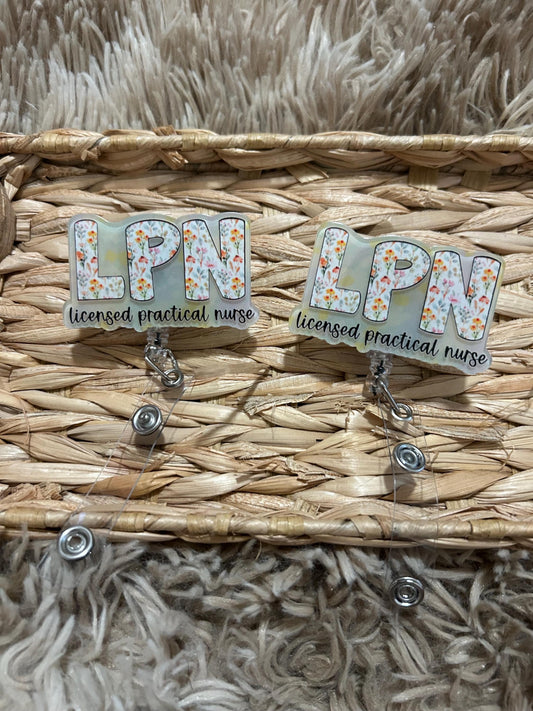 LPN Licensed Practical Nurse Badge Reel