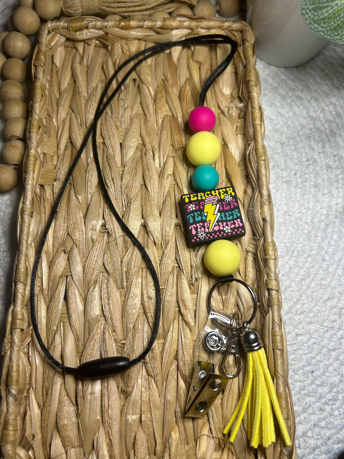 Teacher Beaded Lanyard Teacher Appreciation Gift